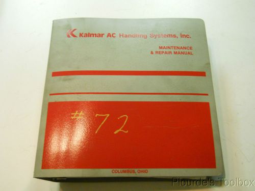 Used Kalmar AC ACE, FE, FET Series Truck Maintenance &amp; Repair Manual