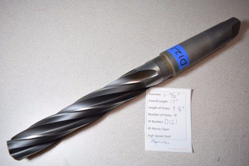 1-19/32&#034; dia. core drill bit morse taper shank no.5 mt 4 flutes hercules d121 for sale