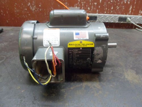 Baldor reliance .33 hp motor #6155756j fr:56c 115/230v rpm:1725 ph:1 used for sale