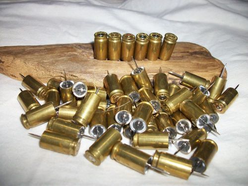 (25) 9mm Spent Brass Bullet Ammo Push Pin Tacks