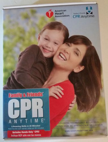 New Family and Friends CPR Skills AHA Anytime Manikin DVD Kit Spanish English