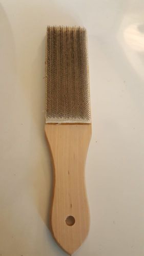 Wire Brush 1/4 &#034; steel  bristles on wooden handle