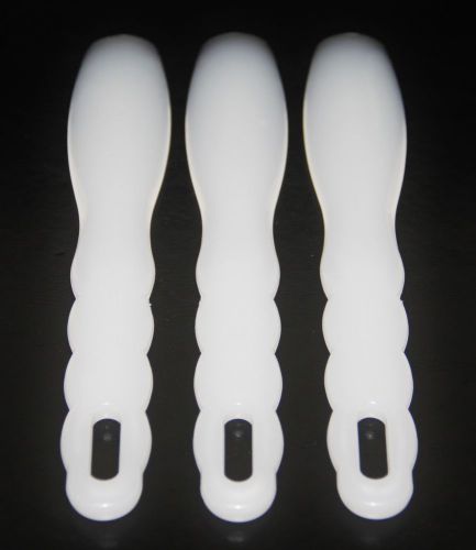 Dental lab ergonomic plastic mixing spatula for alginate impression 3pcs white for sale