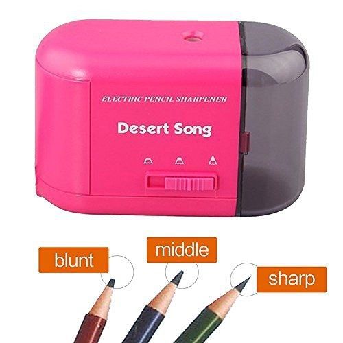 Desert Song Electric Pencil Sharpener - Red - Powered by AC Adapter (includes)