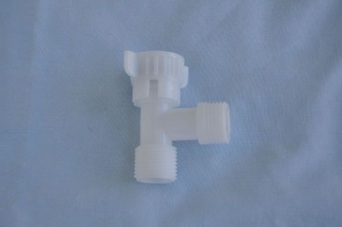 T Adapter, NuFlush, 7/8 inch male &amp; free turning 7/8 inch female end.