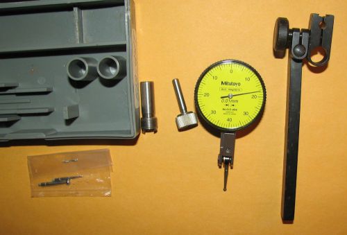 Mitutoyo 513-404T, 0.01mm X 0.8mm Horizontal Test Indicator Set, Original Case