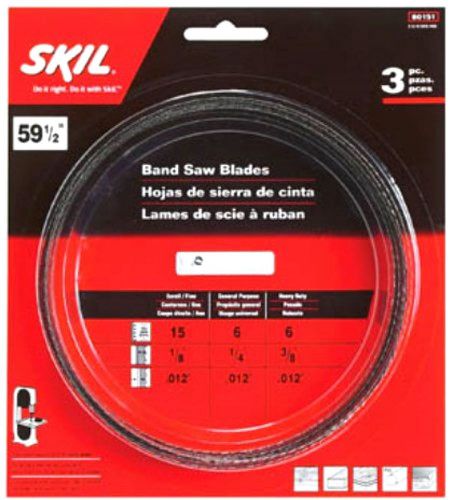 Blade Skil 80151 59 Band Saw Assortment 3 Pack 1 2 Inch New