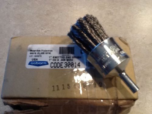 Osborn 30014 knot wire end brush, steel bristle, 20000 rpm, 1&#034; diameter, 2-3/4&#034; for sale