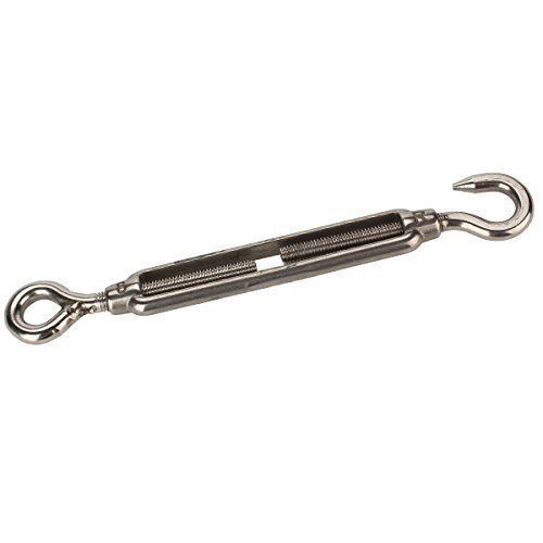 Silver stainless steel 304 m8 hook &amp; eye turnbuckle 190mm length for sale