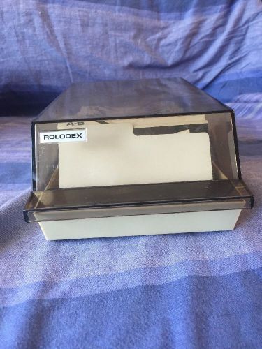 Rolodex Business Card File CBC- 200 Clear Sleeves Index Tabs Covered Slotted Vtg