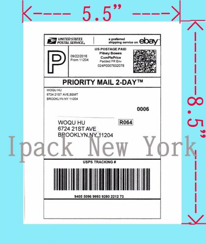 5 pcs Self Adhesive Shipping Mailing Labels 8.5 x 5.5&#039;&#039;
