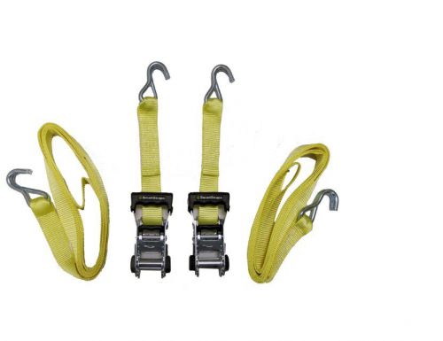 New heavy duty 2 in. x 14 in. ratcheting tie down 1667 lbs load capacity(2 pack) for sale