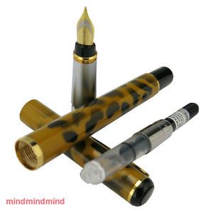 Baoer 801 brown barrel black leopard fine nib fountain pen for sale