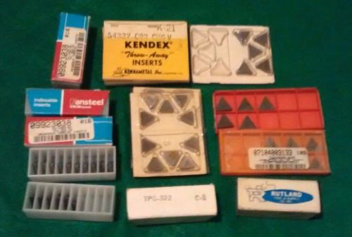 Lot of 89 carbide turning inserts - tpg-321/322/327; tng-322; tpu-322 for sale