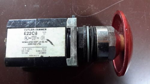 CUTLER HAMMER E22C6 Series A3 Contact Block with Emergency Stop Actuator (NOS)