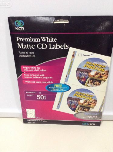 Premium White Matte Cd Labels 50 Labels 25 Sheets Laser And Inkjet Compatible