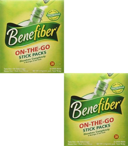 Benefiber Unflavored Sticks, 56 Count (Pack of 2)