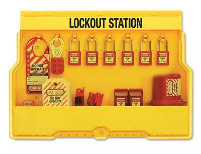 Master lock electrical lockout station - filled (1 station) for sale