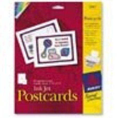 Avery 3381 Inkjet Postcards / Index Cards - 200 Blank Cards - 4 cards/sheet 4 x