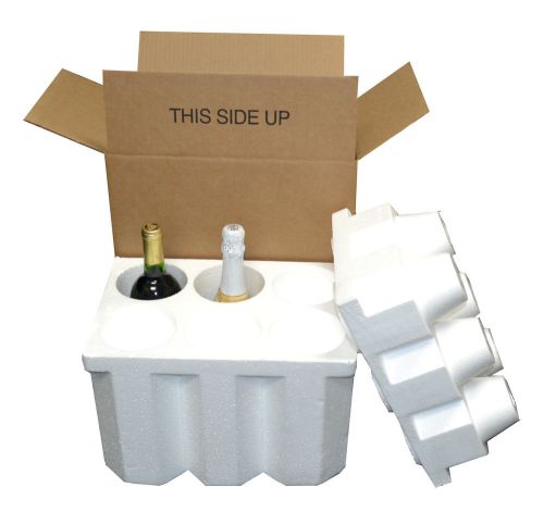 6 Bottle Styrofoam Wine/Champagne Shipping Cooler