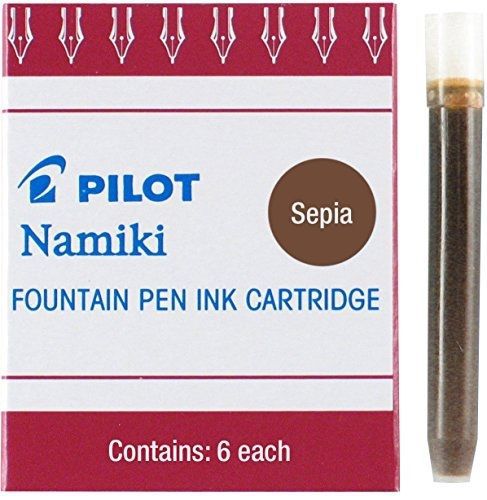 Pilot Namiki IC50 Fountain Pen Ink Cartridge, Sepia, 6 Cartridges per Pack