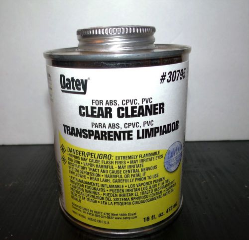 Oatey clear cleaner  #30795 16 fl.oz.  use to clean abs, cpvc, pvc for sale