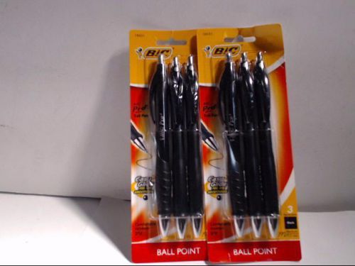 BIC Pro+ Retractable Ball Point Pen, Medium Point, Black Ink, Pack of 3
