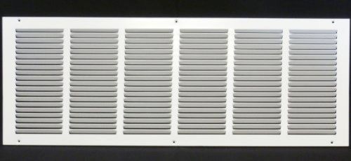 30 x 10 return grille - easy air flow - flat stamped face [white] for sale