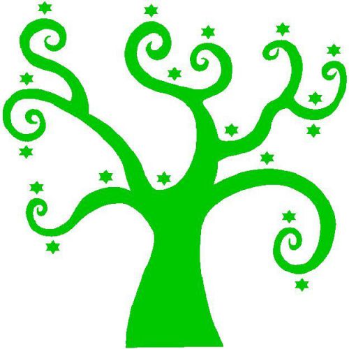 30 Custom Green Star Tree Personalized Address Labels