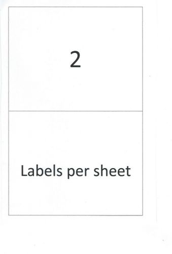 LABEL PAPER, WHITE, 100 SHEETS, 5-1/2x8-1/2, YIELD 200 LABELS