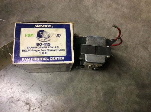 Steveco 90-115 type 175 transformer 115vac relay single pole normally open 1hp for sale