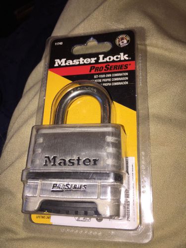 NEW Master Lock Proseries Stainless Steel Easy-To-Set Combination Lock - 1174D