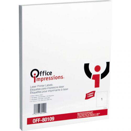 Office Impressions Laser Labels Letter White 100ct