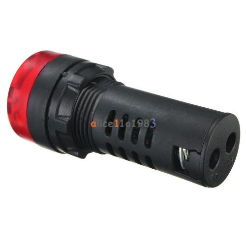 2PCS 110V 22mm AD16-22SM Red LED Flash Alarm Indicator Light Lamp with Buzze New