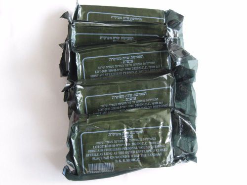 Israeli Bandage 5 Lot Trauma Wound Dressing Military First Aid Kit Bandages IDF