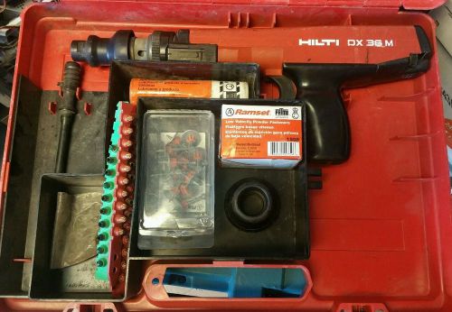 Hilti dx 36m. semi -automatic powder actuated fastening tool nailer gun + extras for sale