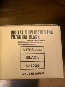 VT/SS Black Digital Duplicator Ink Fit Ricoh Box of 5
