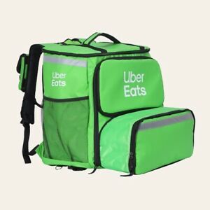 Uber Eats Large Backpack with Double Expanding Pizza Pocket DoorDash GrubHub Bag