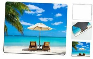 Idyllic White Beach in Front of The Turquoise Tropical sea Mouse pad P52