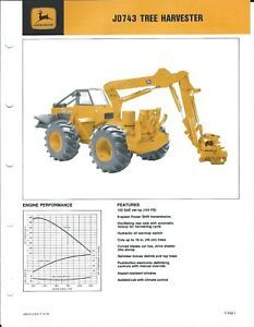 Equipment Brochure - John Deere - JD 743 - Logging Tree Harvester c1976 (E4643)