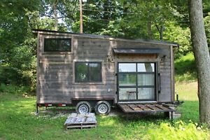 Wood Panel Tiny House/Home on Wheels - Lightly Used, Furnished w/ Garage Door
