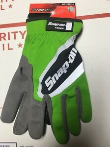 Snap-on Large Green Work Gloves. Touch Screen Compatible.