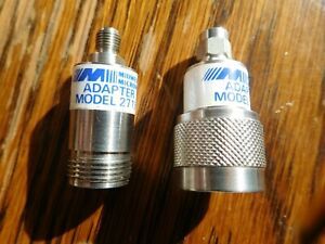Lot of 2 Midwest Microwave Type &#039;N&#039; to 3.5 mm Adapters,18GHz, Model 2712&amp; 2715