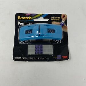 NEW Scotch Pop Up Tape Blue Handband Dispenser with Refill Tape Pad 75 Strips