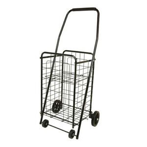 The Faucet Queen 16713 shop cart with shelf 17.5 x 12 x 38.5 inches BLACK