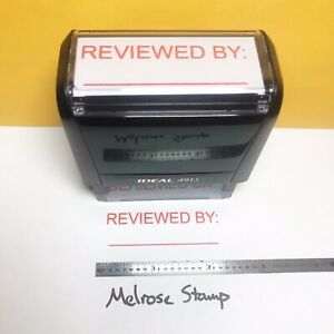 Reviewed By Rubber Stamp Red Ink Self Inking Ideal 4913