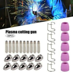 30pcs Plasma Cutter Cutting Consumables Electrode Tip Kit For AG-60 SG-55