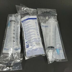 Lot of 3 AMSINO 60mL Catheter Tip Syringes w/Cap and Small Tube Adaptor Sealed