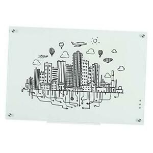 Magnetic Glass Whiteboard - 36 x 24 Inches Dry Erase 36&#034; X 24&#034; Normal White