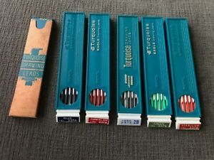 5 Box Eagle Turquoise Drawing Leads Vermillion Carmine Red Blue Green HTF Colors